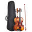 Violon de taille 3/4 pour adultes, ensemble de violon violon pour débutants avec étui rigide, colophane, arc, repose-épaules, chevalet, accordeur et cordes supplémentaires, instruments de musique professionnels en bois massif (brun)-126290536-126290538