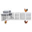 Poulailler très grand 150 po - 33,91 pi² poule en bois avec fil métallique antirouille noir, 2 nichoirs, 5 perchoirs pour la volaille, cage à poulet 33,91 pi²