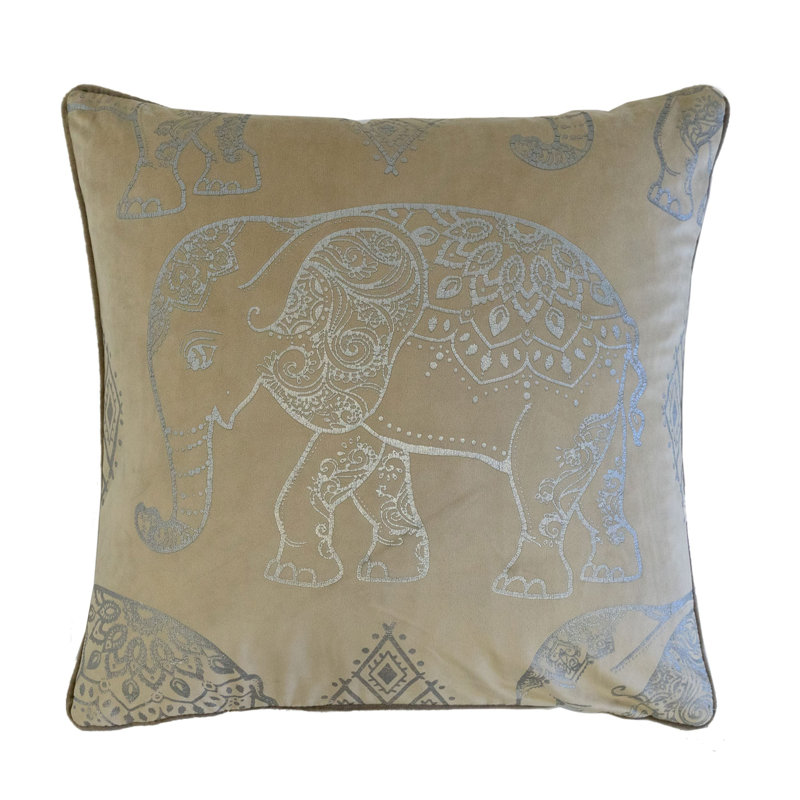 Coussin carré en velours, Moka