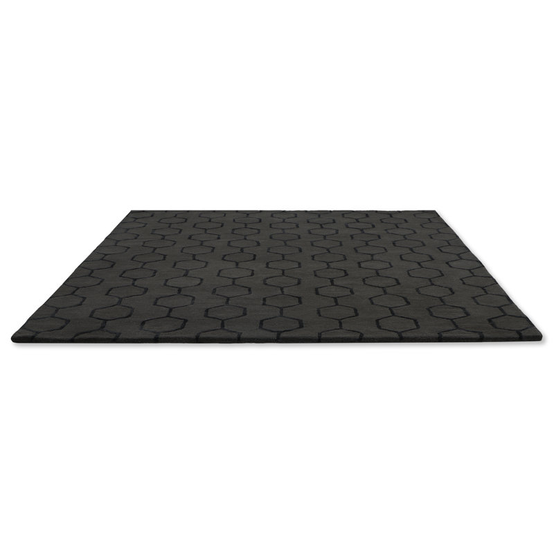Gio Geometric Area Rug in Gray, Rectangle 5'7" x 7'10"