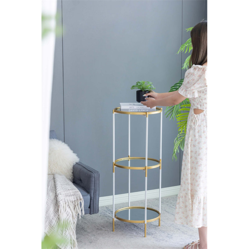 Étagère circulaire en verre D16x39.5