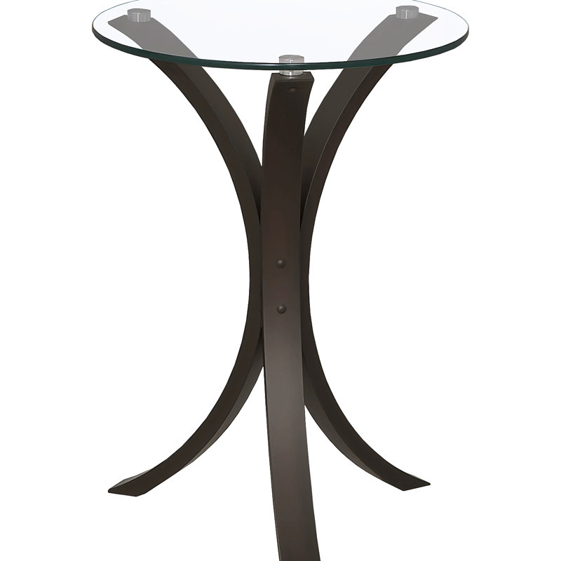 Table d'appoint en verre Cappuccino