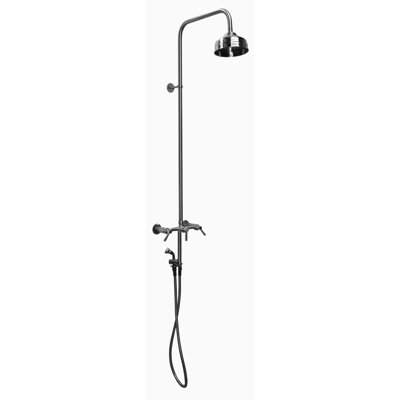 Temperature Controlled Metal Wall Mounted Outdoor Shower with Detachable Shower Head