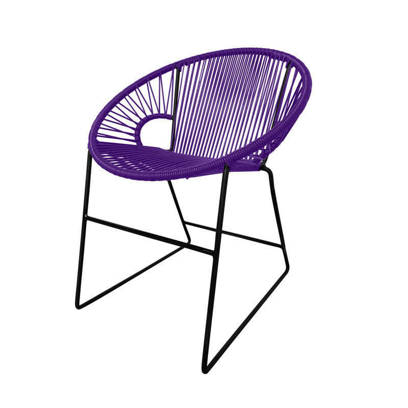 Chaise de patio Puerto, Mauve / Noir