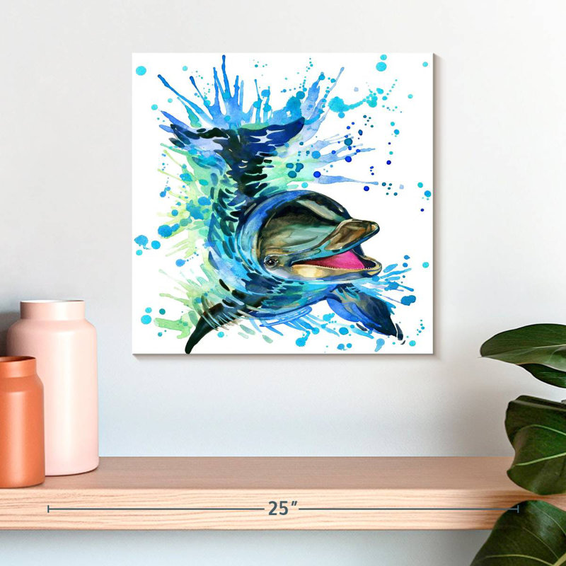 Brampt Splashing Dolphin, 16" H x 16" W
