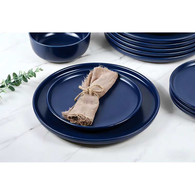Waterside 12pc Stoneware Dinner Set, Blue