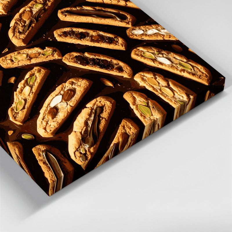 Desserts Biscotti, art mural sur toile brune, H 16 po x l 20 po