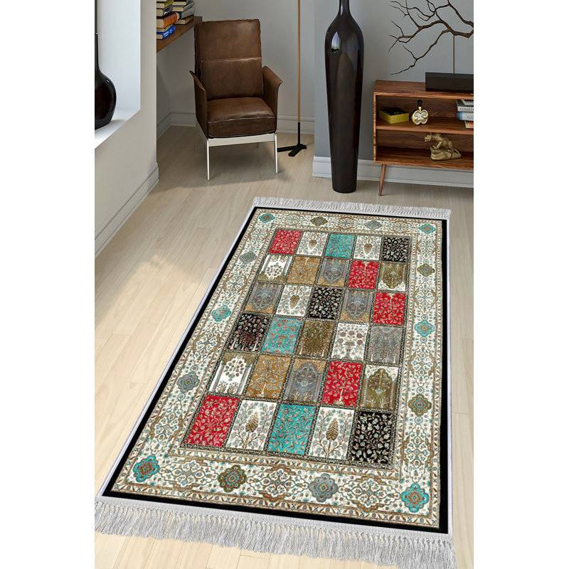 Luxury Hall Carpet - 100% Velvet Fabric, 3.3 x 9.8 ft | 100% Cotton Sole, Pile Height: 0.4 in, Total Height: 0.5 in | Antibacterial, Non-Slip, Machine Washable, 3D Digital Printing | Elegant Design for Home Décor