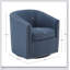 Chaise pivotante Tyler avec clous argentés et rotation à 360 degrés pour plus de confort et de style moderne-1558448196