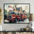 Toile avec cadre flottant noir