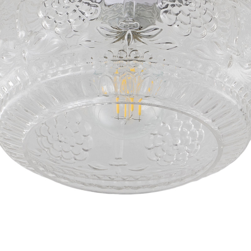 1-lamp Dimmable Clear Glass Flush mount light