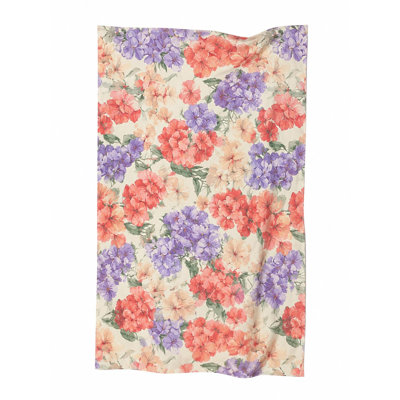 Serviette de plage rétro en microfibre multicolore à motif de fleurs sauvages, 60 x 80 po