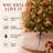 Vintage Red and White Striped Christmas Tree Skirt, Classic Holiday Tree Base Cover, Festive Décor