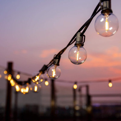 50-ft 25-Bulb Outdoor Globe LED String Light Shatterproof Linkable