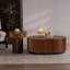Table basse moderne en forme de goutte à DEL avec surface durable et assemblage facile pour des salons élégants