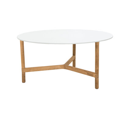 Twist Outdoor Round Teak Coffee Table