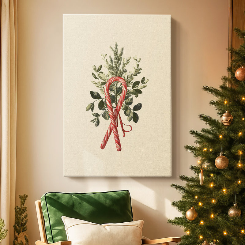 Midnight of Tinsel - Étoile dorée - Toile tendue avec châssis de qualité supérieure, H 27 po x l 18 po