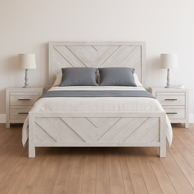 Mishika Twin 3Pc Bedroom Set Rustic Oak, Twin, Rustic Oak, 3 Pcs: Bed, 2 Nightstands
