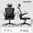 Cadell Ergonomic Office Chair, Home Office Desk Chairs with Lumbar Support, 3D Headrest and Flip Up Arms, Rockable Swivel-559916143-560917687