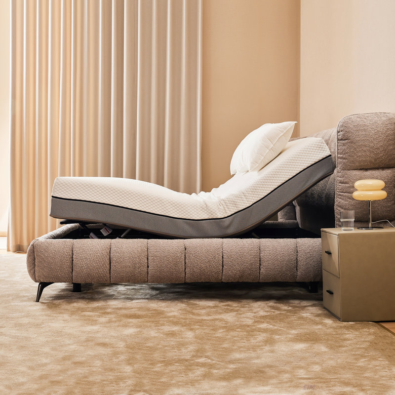 Base de lit réglable avec tête et pied inclinable pour lit simple à moteur TG taille zéro (lit), Grand lit