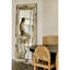 Suna 35 in. x 79 in. Natural Stone Marble Rectangular Framed Mirror