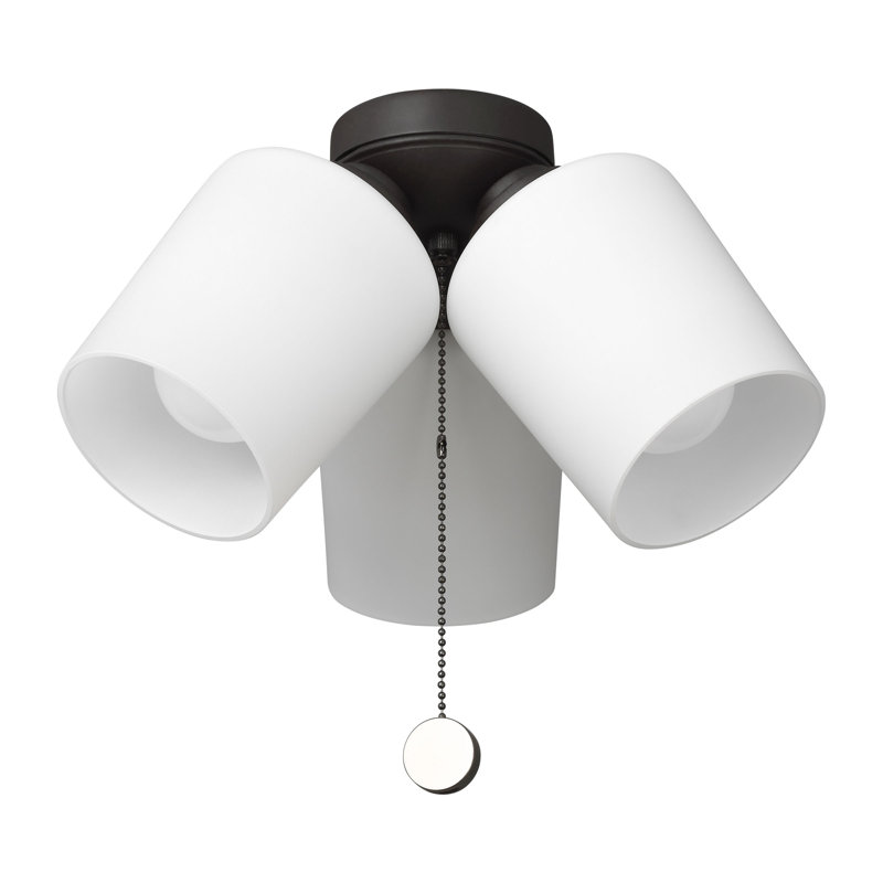 Generation Lighting Fan 3-light Dimmable Windom Ceiling Fan Light Kit in Bronze finish, Bronze