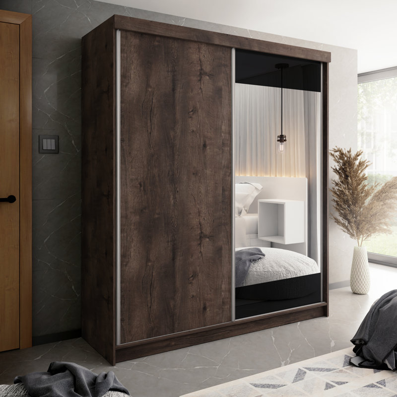 Eddana Laminate Wardrobe, Dark Brown/Black