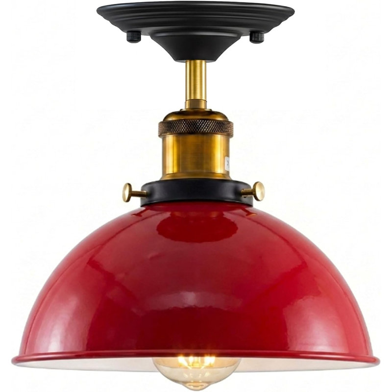 Semi Flush Mount, Red