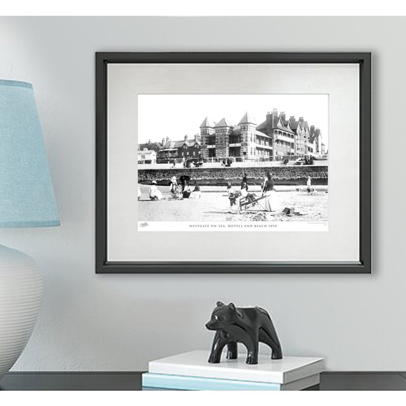 Westgate On Sea, Hotels And Beach 1890 by Francis Frith - Single Picture Frame Print, 45cm H x 60cm W x 2.3cm D