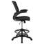 Mid-Back Mesh Ergonomic Drafting Chair with Adjustable Foot Ring and Flip-Up Arms-850388810