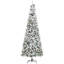 Crayon arbre de Noël artificiel enneigé avec branches de pin réalistes, pommes de pin, baies rouges, ouverture automatique, vert-1719257930