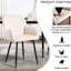 Chaise de salle à manger en velours crème 1 pièce avec - Confortable, ergonomique, pour la cuisine et le salon, couleur d'assemblage facile, ergonomique, fabrication, à assembler-1137963898