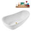 Baignoire autoportante 63 po avec drain interne 63 po Streamline
