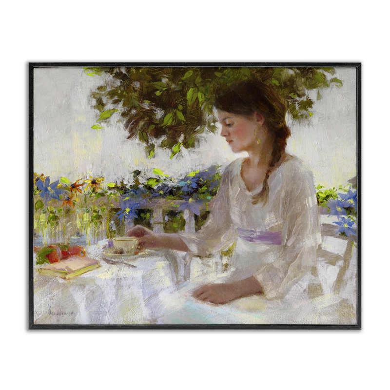 «Classic Tea Party Girl», estampe numérique de Katie Swatland, Noir, H 16 po x l 20 po