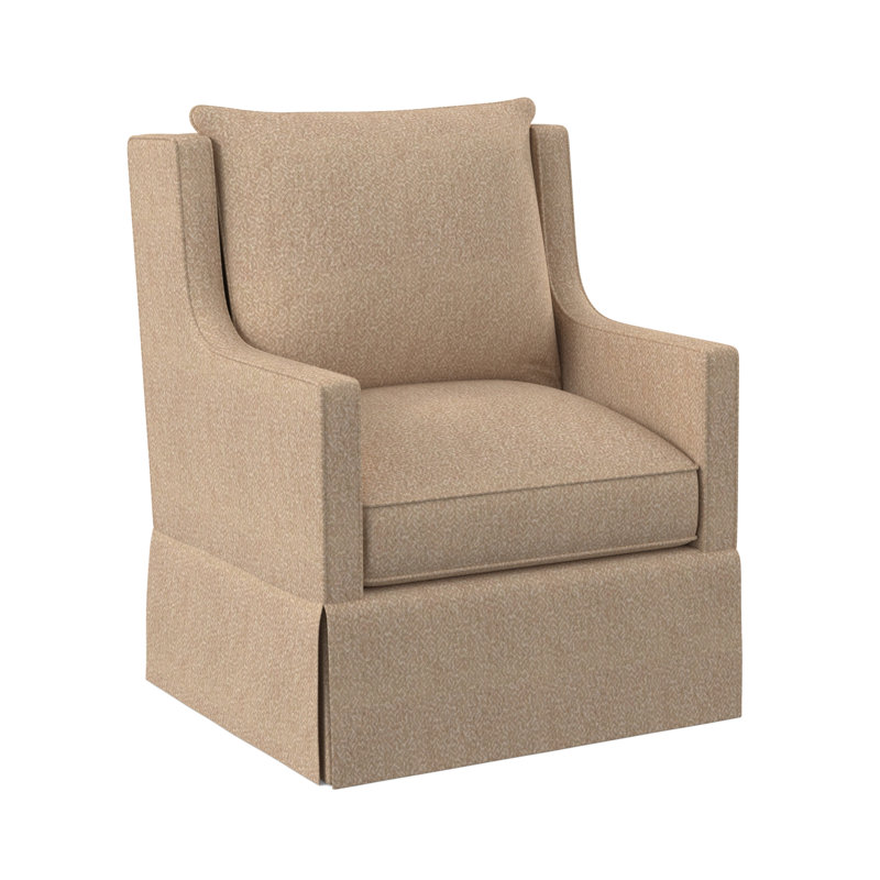 Callum Swivel Armchair, Maya Wheat Polyester Blend