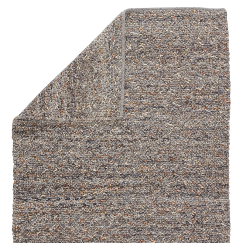 Jaipur Living Hadren QTM01 Handmade Solid Gray and Brown Area Rug, Rectangle 5' x 8'