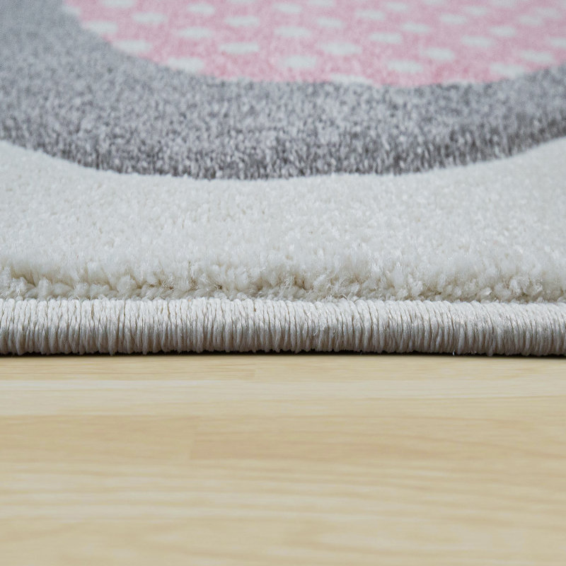Clinard Cream/Grey/Yellow Rug, Round 160cm