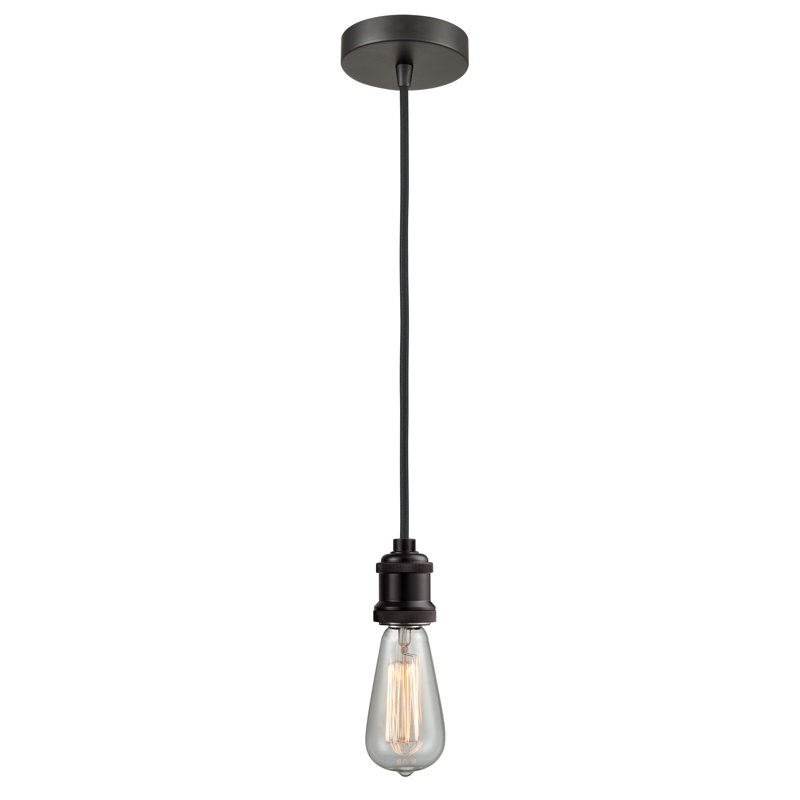 Waterville 1 - Light Single Pendant, Oil Rubbed Bronze/Black