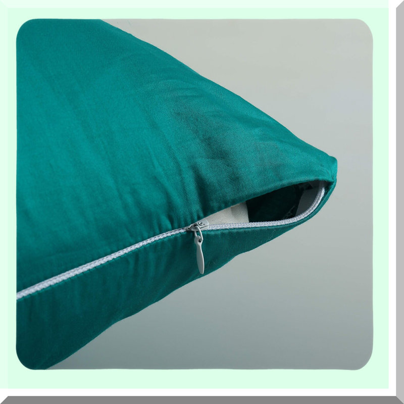 Luxury Cotton Body Pillow Cover - 300TC Thread Count Teal Case with Hidden Zipper Closure - 21"x54" Replacement for Ultimate Comfort & Support