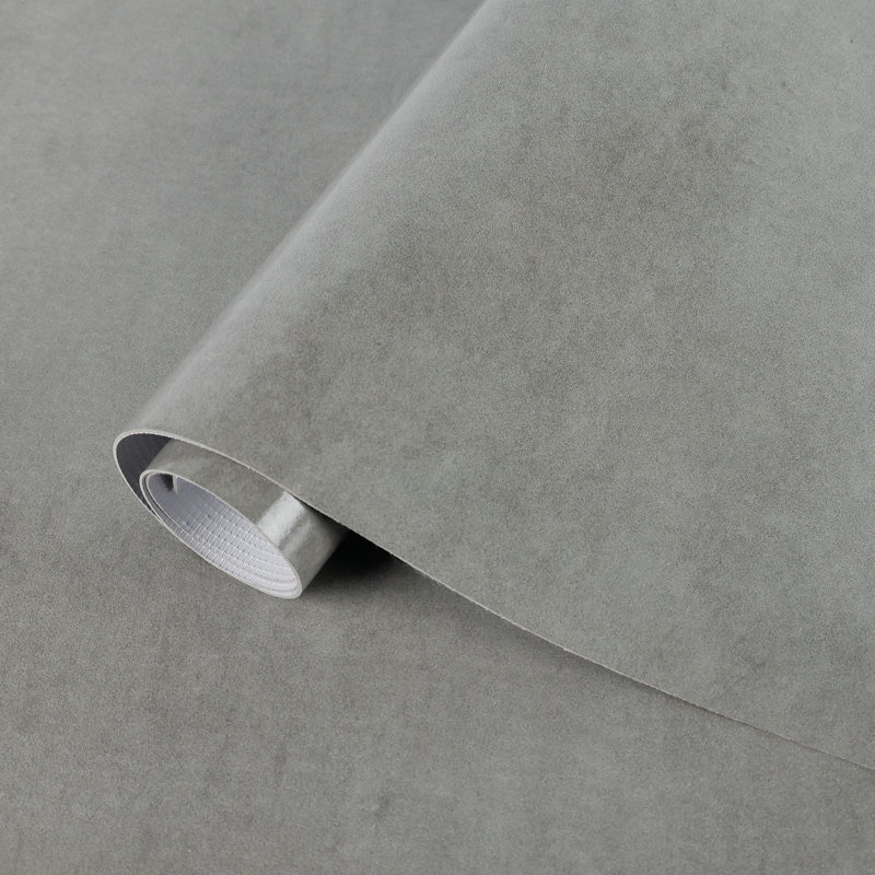 4 Mil X 3.28 Ft. W X Cut To Length Waterproof Vinyl Sheet Flooring Roll, Gray