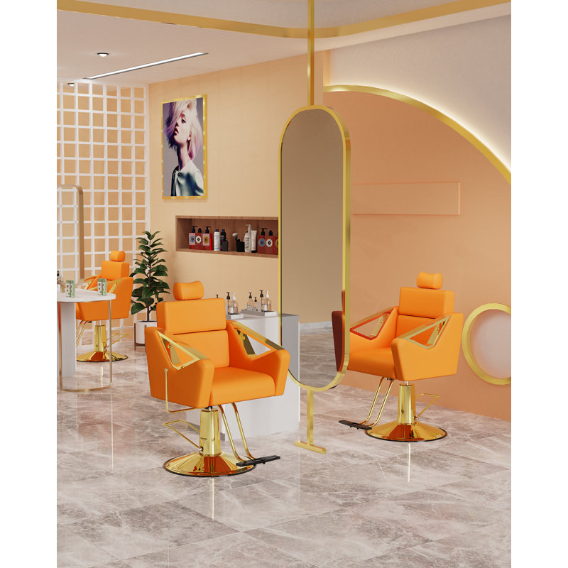 Fauteuil de massage ergonomique en similicuir, Orange