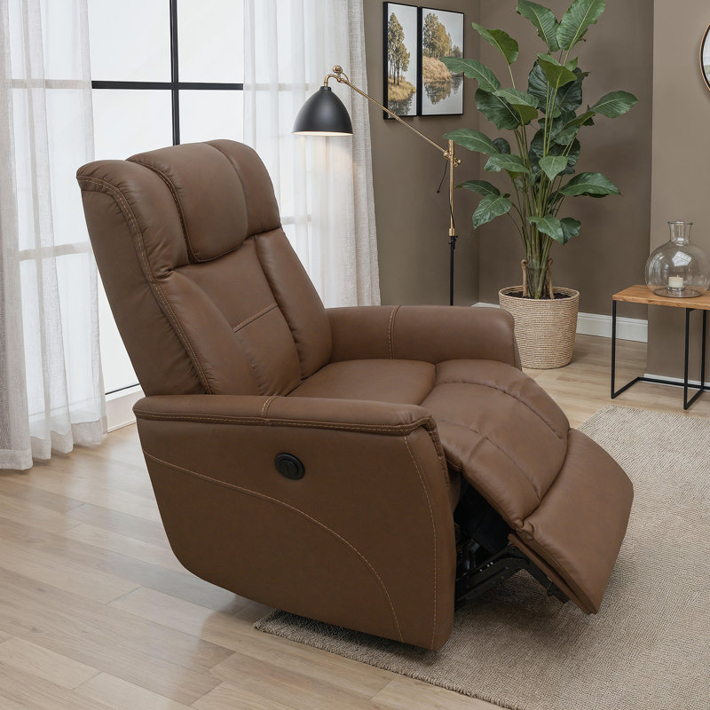 Fauteuil inclinable électrique avec appui-tête réglable manuellement et repose-pieds électrique pour un confort et un style ultimes