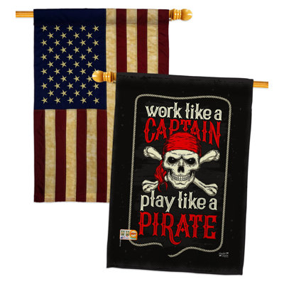 Drapeau de maison en polyester 2 côtés 40 x 28 po