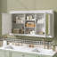 Armoire de rangement murale 2 en 1 avec tablettes réglables, charnières à fermeture douce, miroirs haute définition, pour meuble-lavabo, salon-593859726