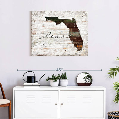 " Florida Home Map Canvas Print " by Jorge S