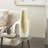 Amiriah Polystone Leaf Decorative Cream Vase with Gold Leaf Relief-594532750