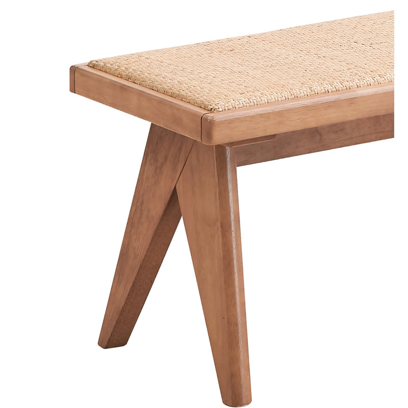 Pratique et à la mode, banc, largeur de 51 pouces, poids de 23 lb, utilisation sans effort de style Mid-Century, respirant, profondeur 14, siège chaud
