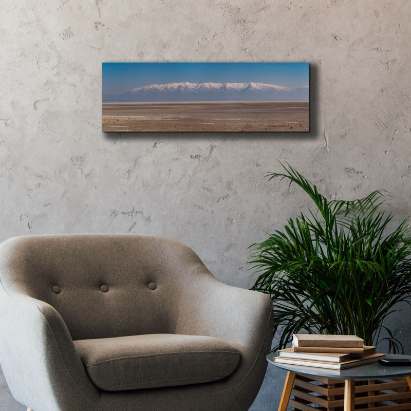  «Antelope Island Utah Mountains Panorama» par Epic Portfolio, art mural sur toile, 36 po x 12 po