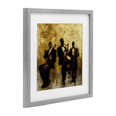 Reproduction sous verre encadrée «Golden Era Musisans» par Marta Wiley