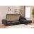 Stylish Corner Sofa-Bed, Anthracite, 93.3 x 35.4 x 72.8 inches | Durable Beech Wood Frame & 100% Linen Fabric | 35 DNS Foam for Comfort | Versatile Left/Right Configuration | Perfect for Modern Living Spaces-90667736